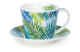 Чашка чайная с блюдцем Dunoon Пальмовая ветвь Айлей 350 мл, фарфор костяной