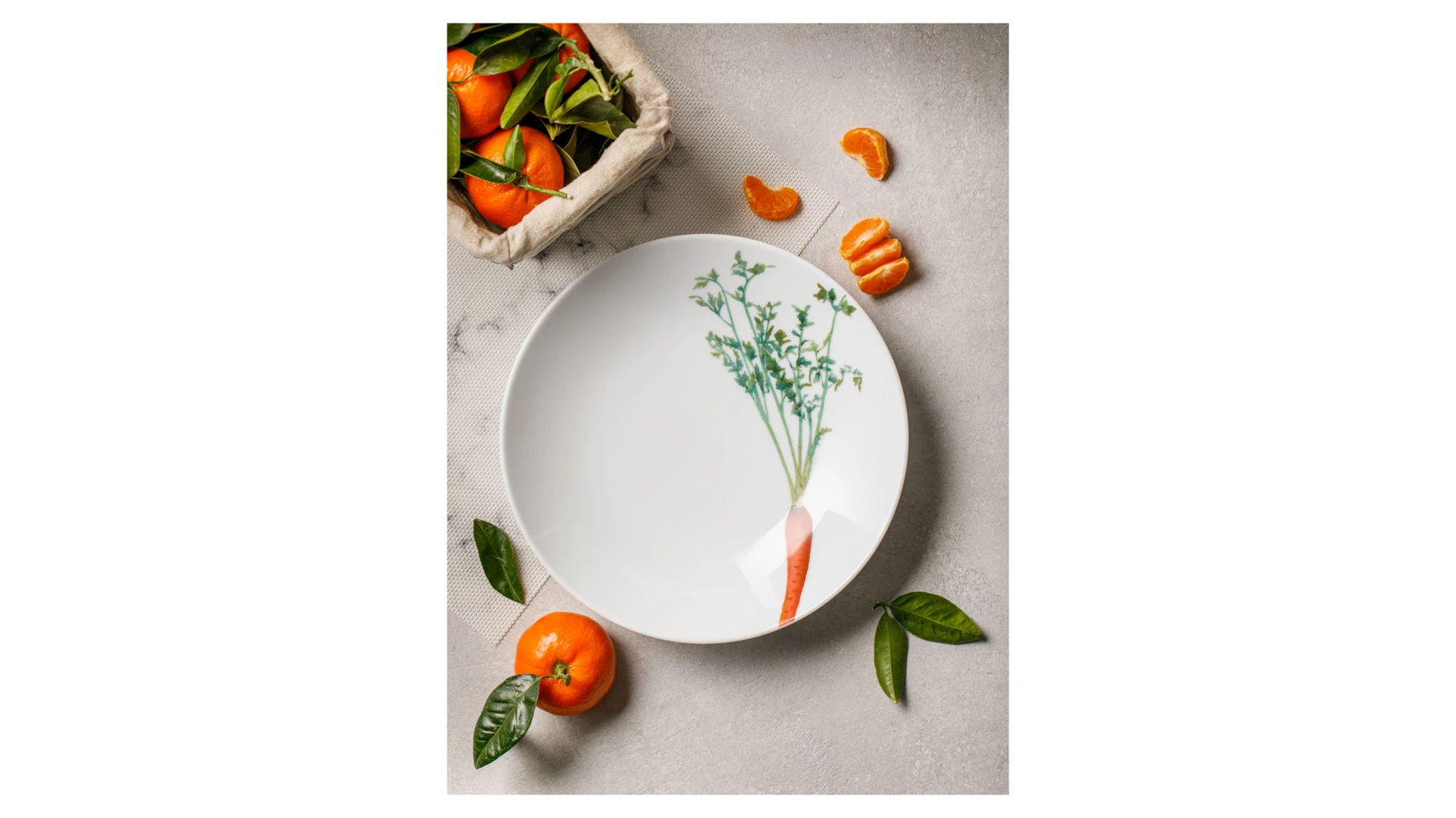 Тарелка для пасты Noritake Овощной букет Морковка 23 см, фарфор