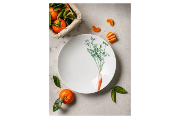 Тарелка для пасты Noritake Овощной букет Морковка 23 см, фарфор