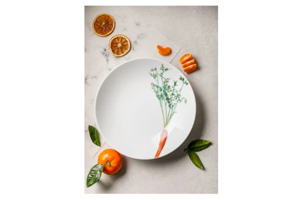 Тарелка для пасты Noritake Овощной букет Морковка 23 см, фарфор