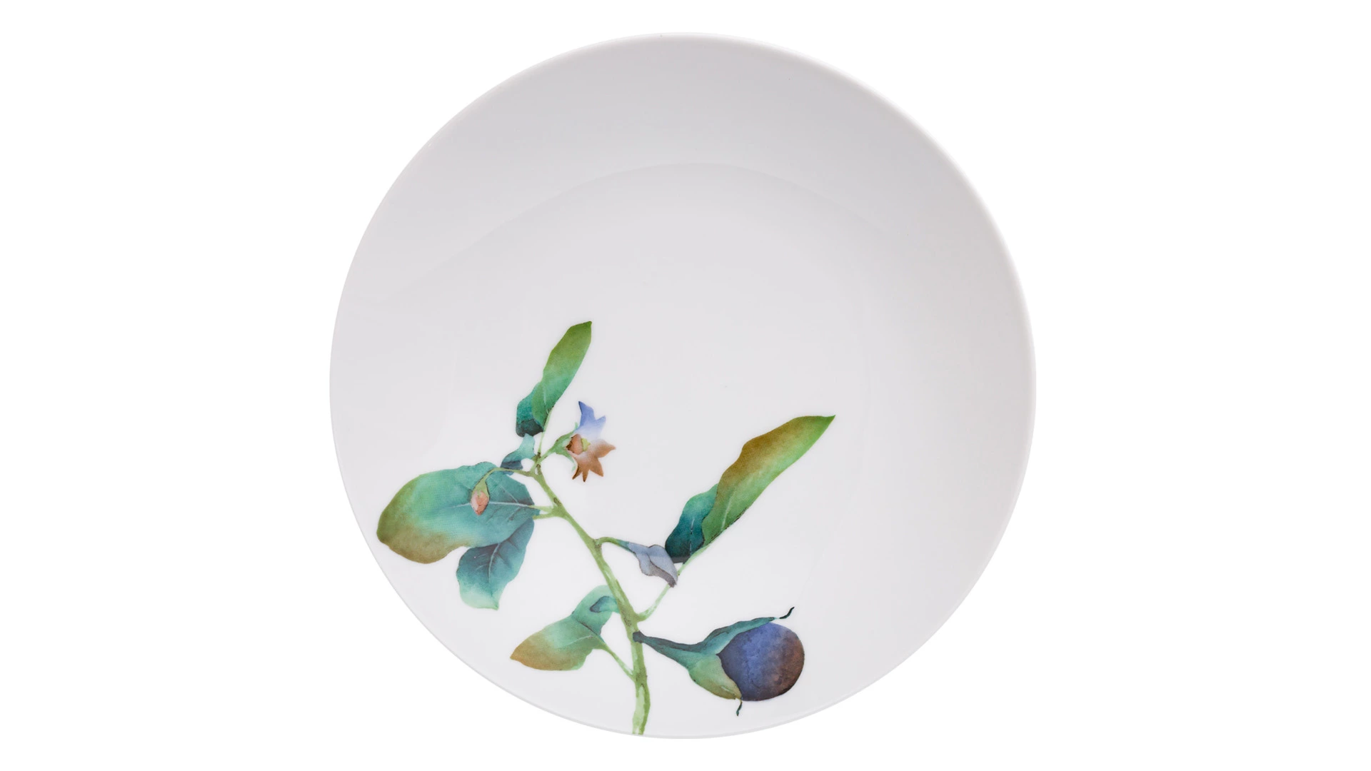 Тарелка для пасты Noritake Овощной букет Баклажан 23 см, фарфор
