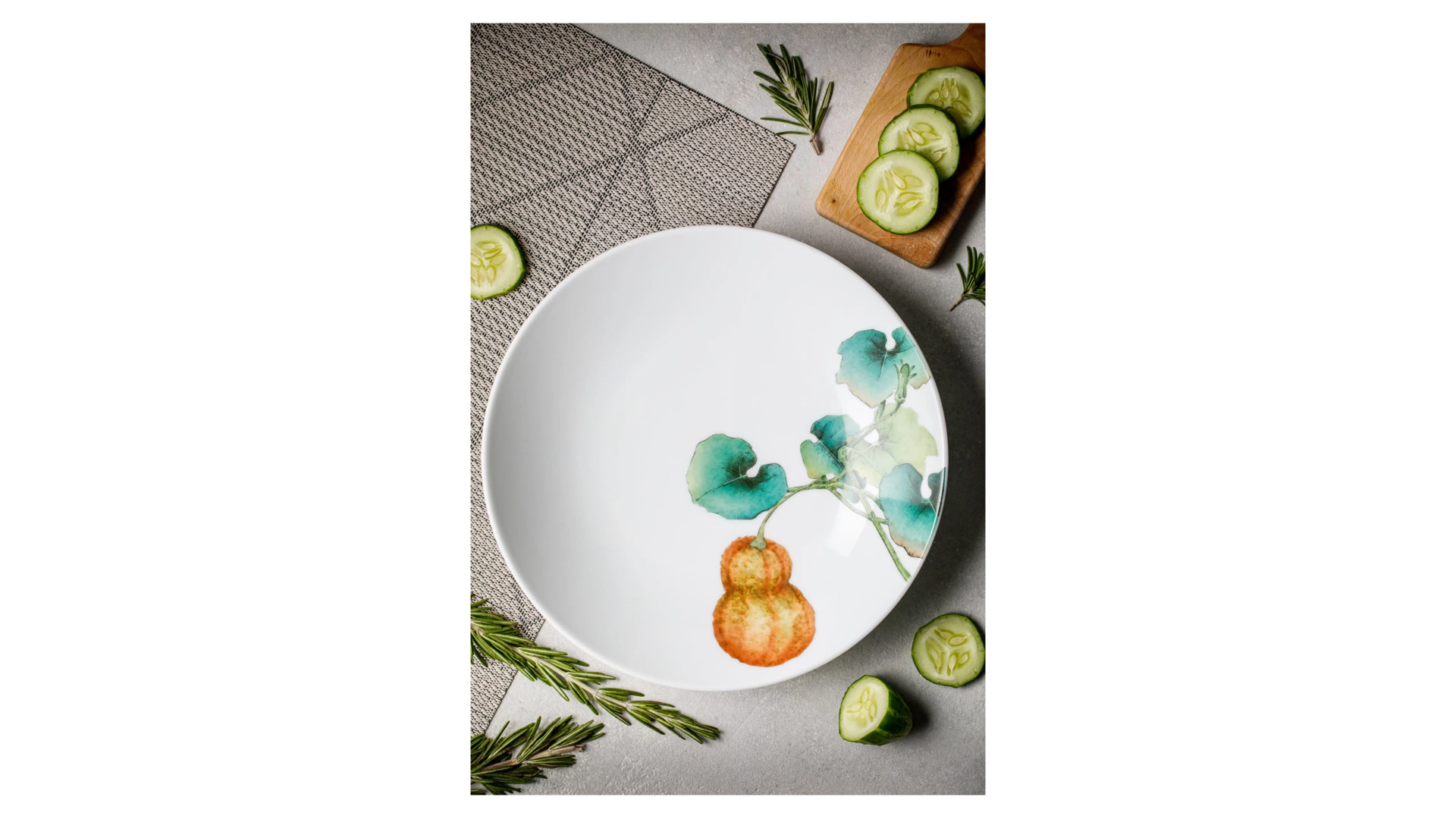 Тарелка для пасты Noritake Овощной букет Тыква 23 см, фарфор