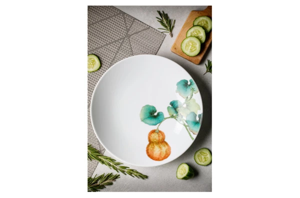 Тарелка для пасты Noritake Овощной букет Тыква 23 см, фарфор