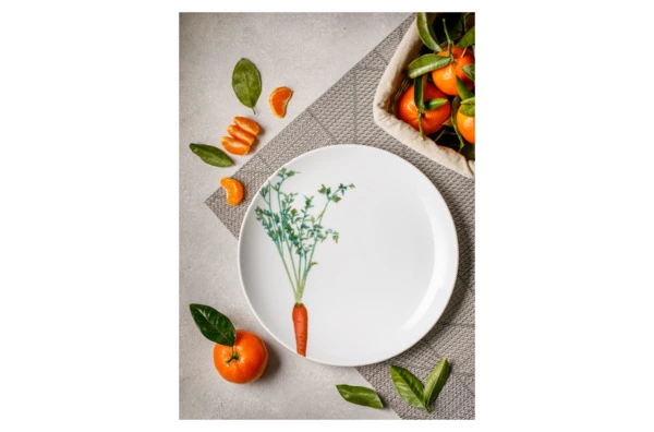 Тарелка закусочная Noritake Овощной букет Морковка 24 см, фарфор