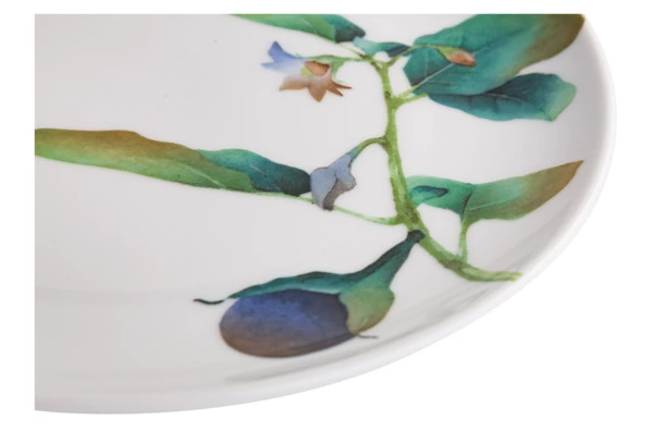 Тарелка закусочная Noritake Овощной букет Баклажан 24 см, фарфор