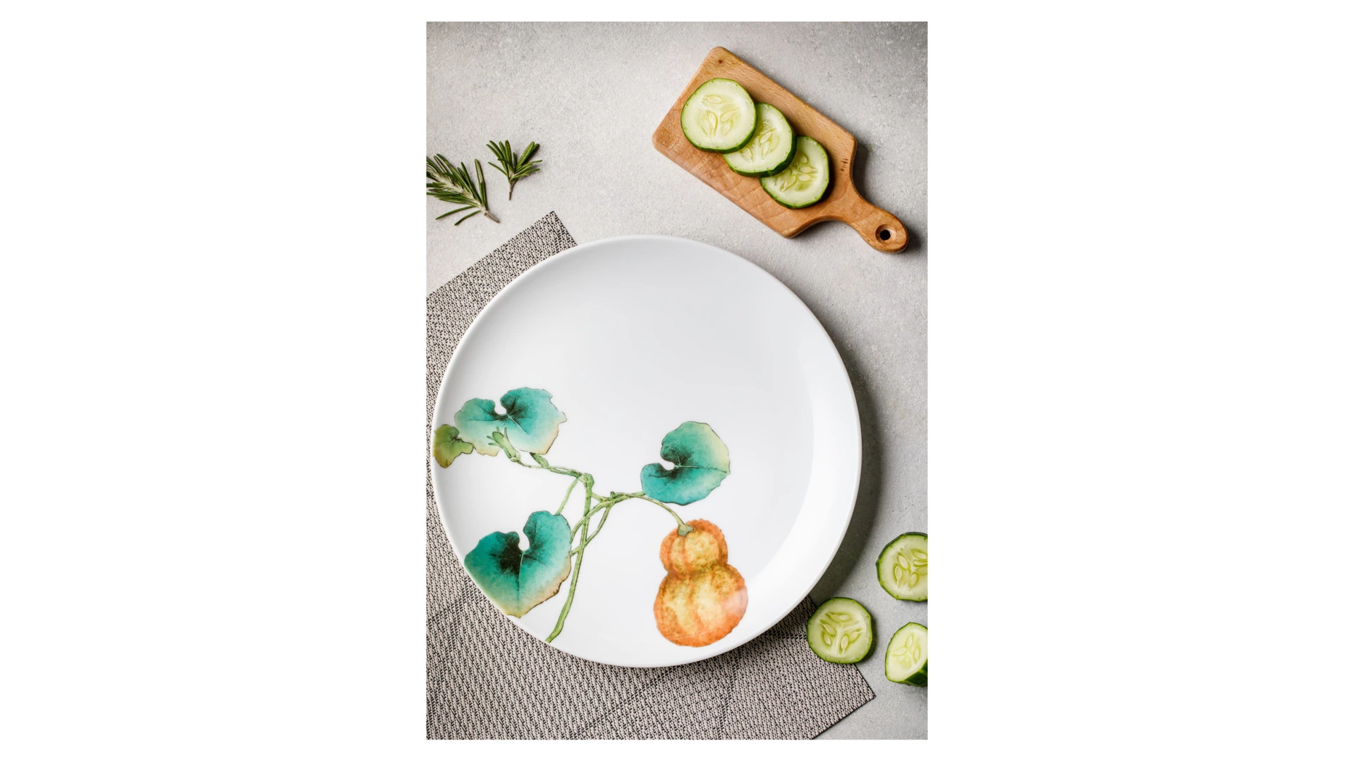 Тарелка закусочная Noritake Овощной букет Тыква 24 см, фарфор