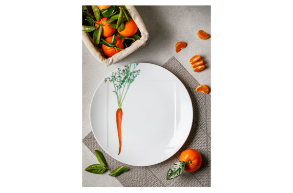 Тарелка обеденная Noritake Овощной букет Морковка 27 см, фарфор