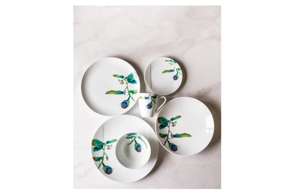 Тарелка обеденная Noritake Овощной букет Баклажан 27 см, фарфор