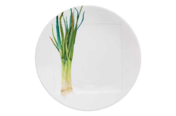 Тарелка десертная Noritake Овощной букет Зеленый лук 16 см, фарфор