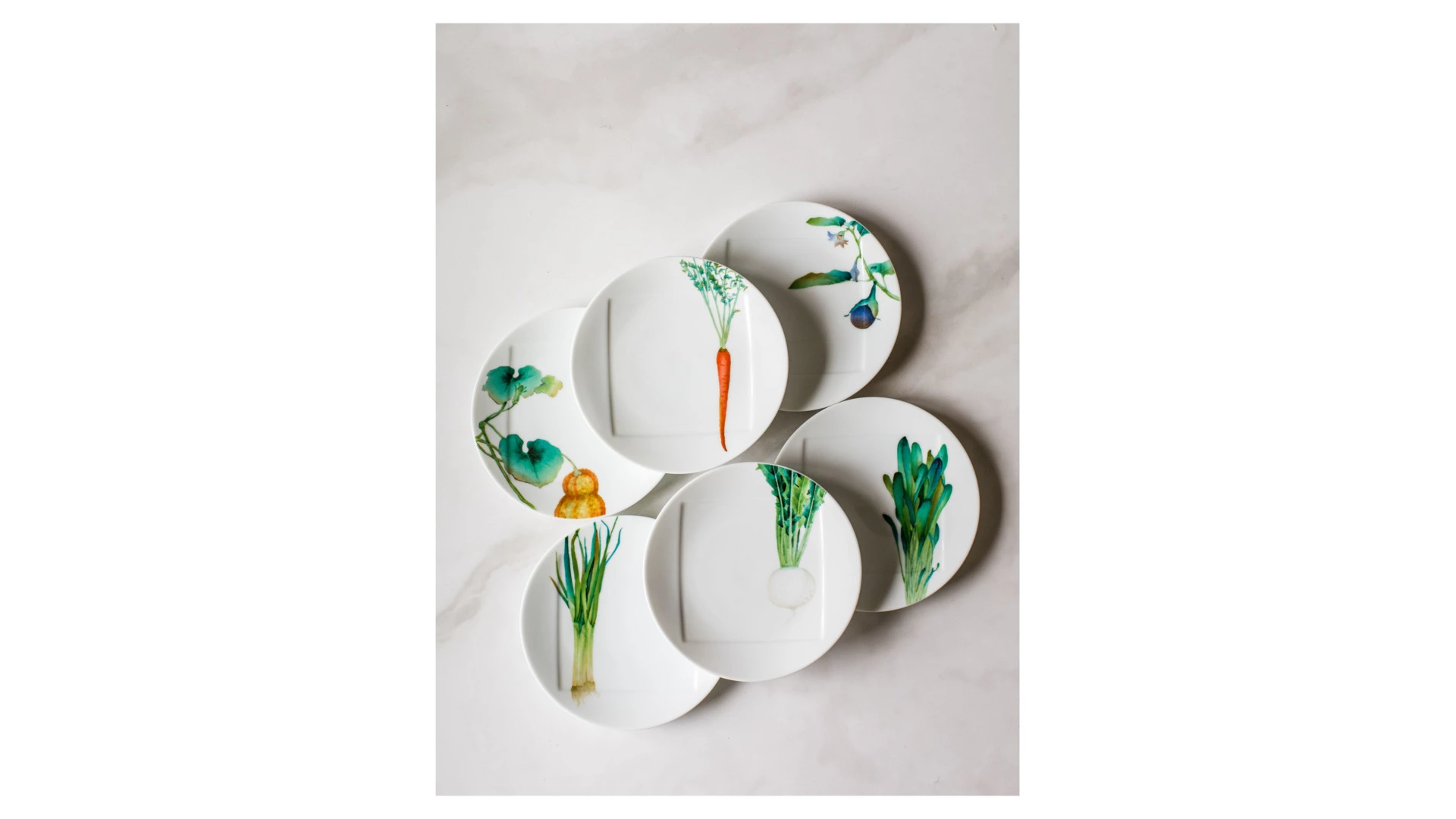 Тарелка десертная Noritake Овощной букет Зеленый лук 16 см, фарфор