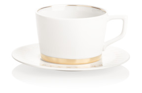 Чашка чайная с блюдцем Meissen Мечи Meissen 200мл, золотая