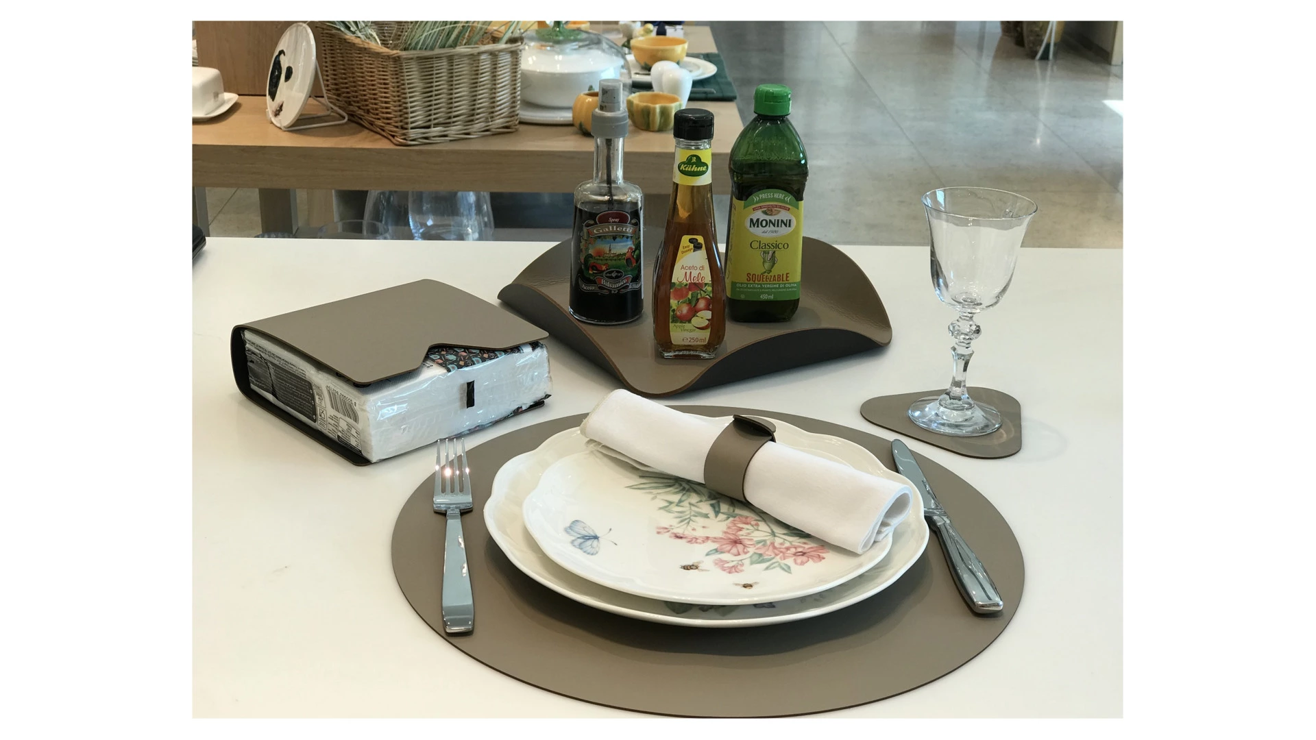 Плейсмат круглый ADJ двусторонний d40см, капучино