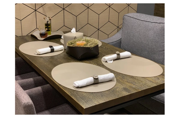 Плейсмат круглый ADJ двусторонний d40см, капучино