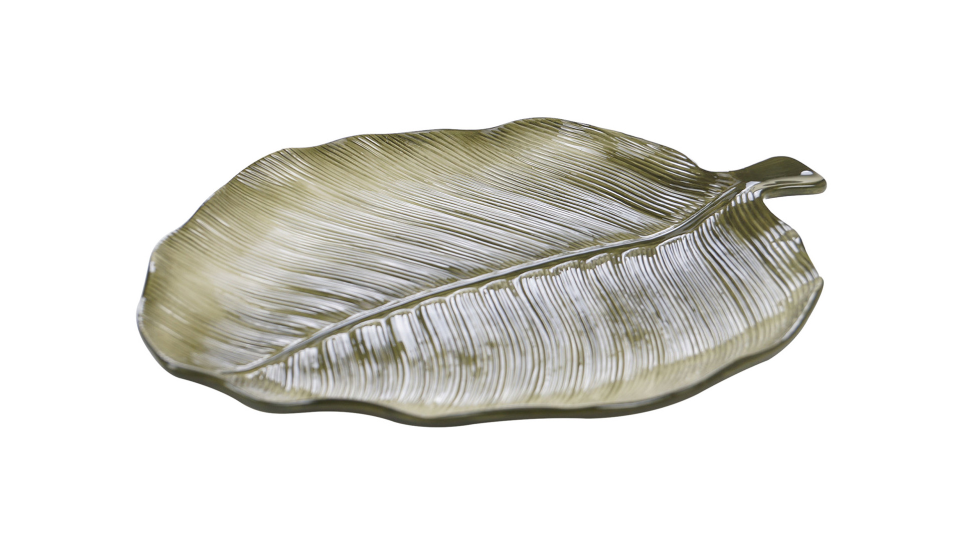 Блюдо-лист сервировочное 3D Certified Int. Пальмовые листья 34х28 см, керамика