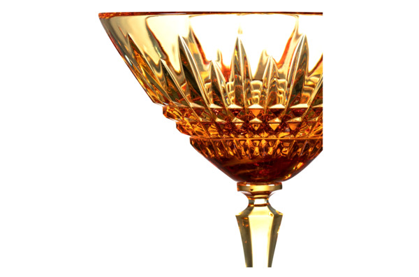 Набор бокалов для мартини ГХЗ Медовый спас 200 мл, 2 шт, янтарный, хрусталь