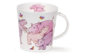 Кружка Dunoon Гиппопотамы Кернгорм 480 мл, фарфор костяной