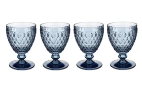 Набор бокалов для белого вина Villeroy&Boch Boston 230 мл, 4 шт, хрусталь, синий