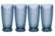 Набор из 4 стаканов для воды 400 мл. (синий)