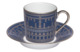 Чашка кофейная с блюдцем Haviland "Тиара, прусская бирюза" 90мл (платиновый декор)