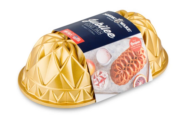 Форма для выпечки Nordic Ware Юбилейный пирог овальная 1,4 л, литой алюминий, золотая
