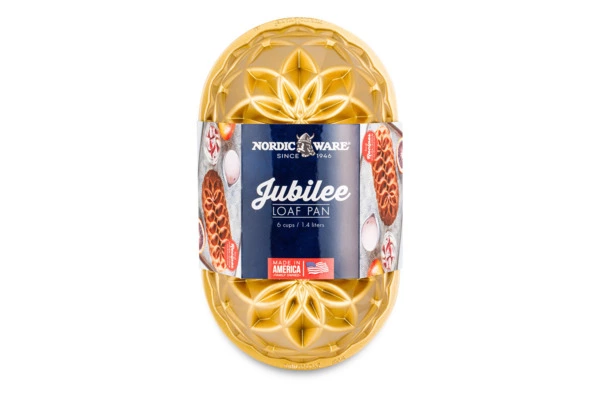 Форма для выпечки Nordic Ware Юбилейный пирог овальная 1,4 л, литой алюминий, золотая