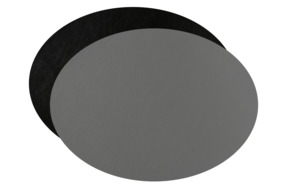 Плейсмат овальный двусторонний ADJ 47,5х35 см, кожа натуральная, черно-серый