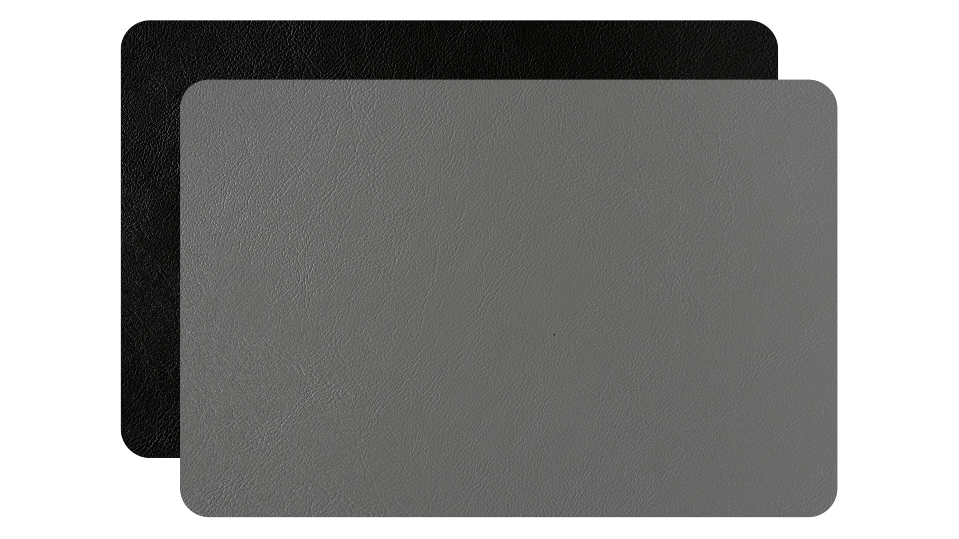 Плейсмат прямоугольный ADJ двусторонний 45х30 см, кожа натуральная, серый