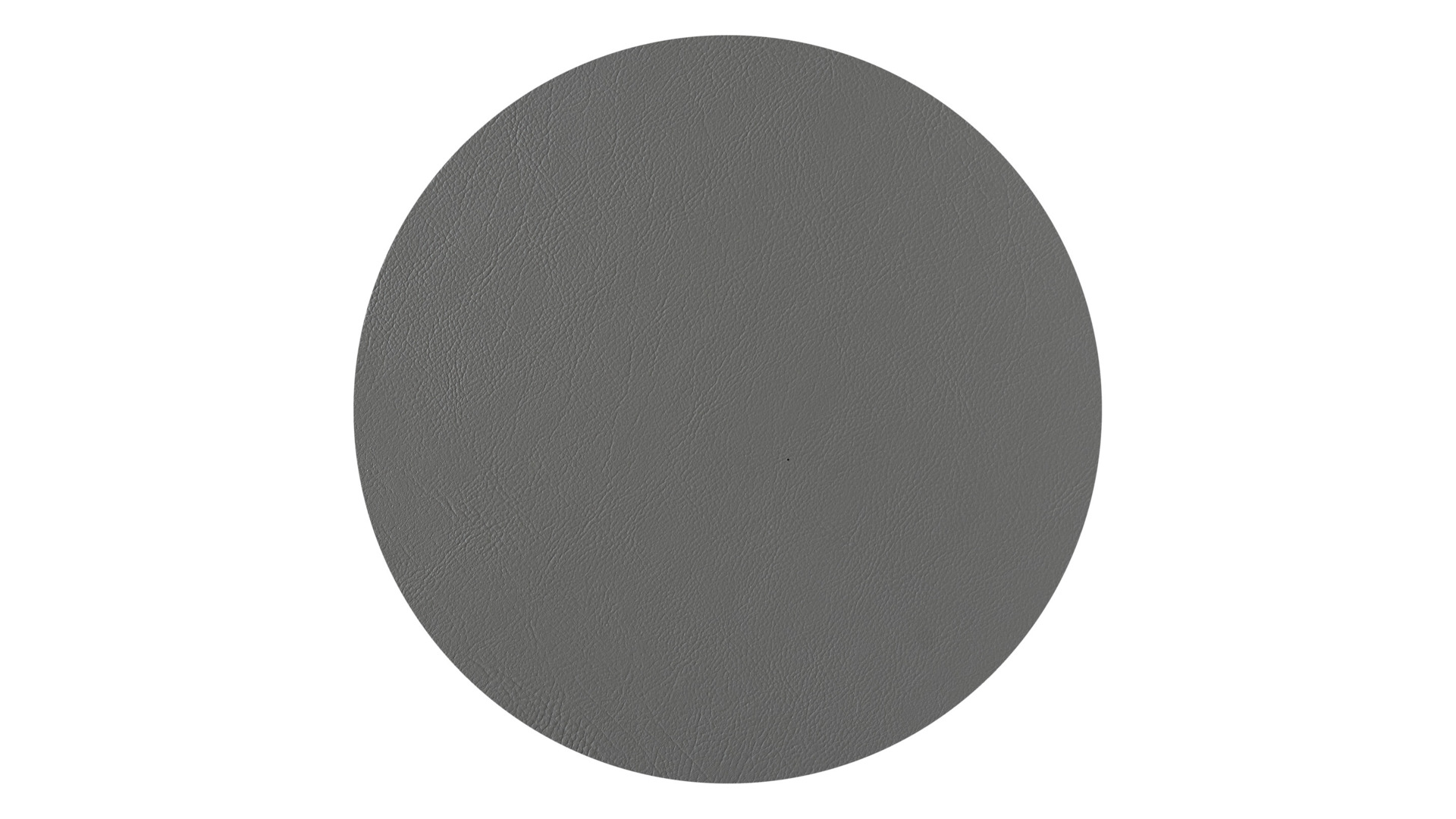 Плейсмат круглый двусторонний ADJ d40 см, кожа натуральная, черно-серый