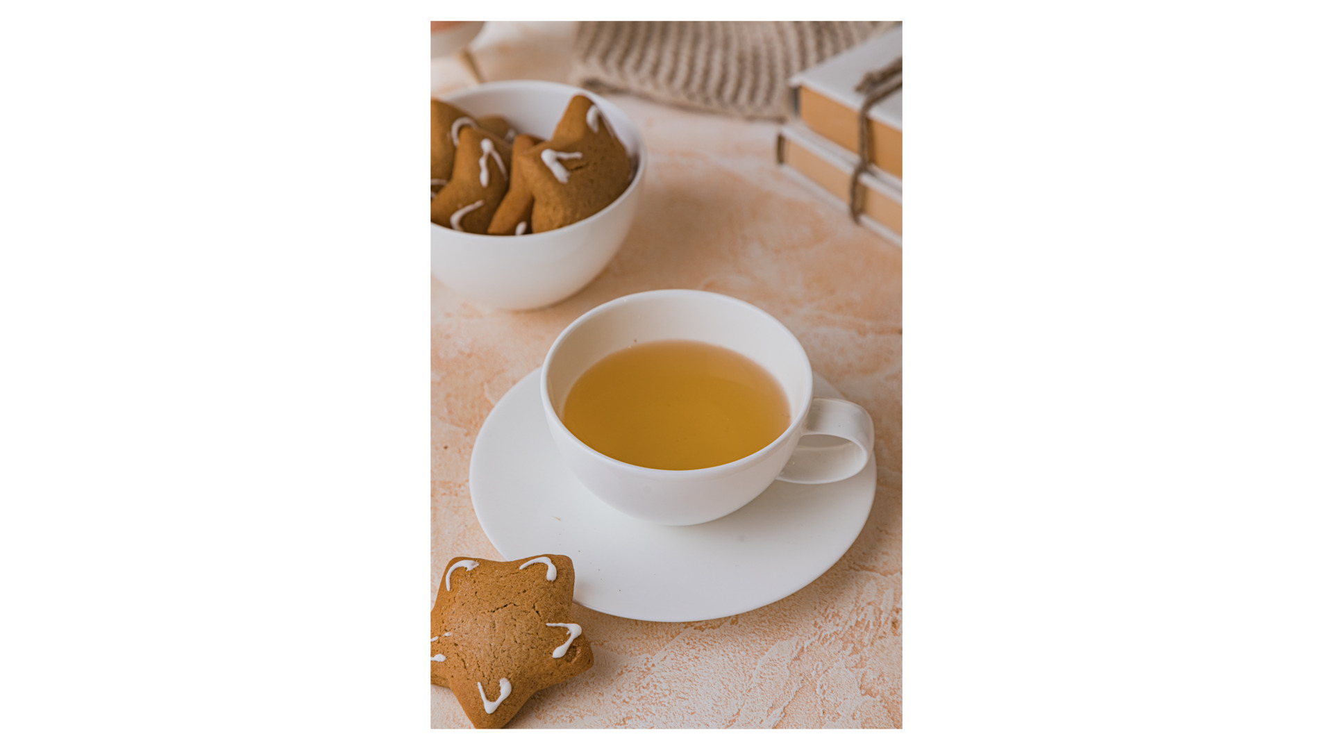 Чашка чайная с блюдцем Mix&Match Синергия 250 мл, белый декор, фарфор костяной