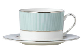 Чашка чайная с блюдцем Lenox Клара 180 мл, бирюзовая