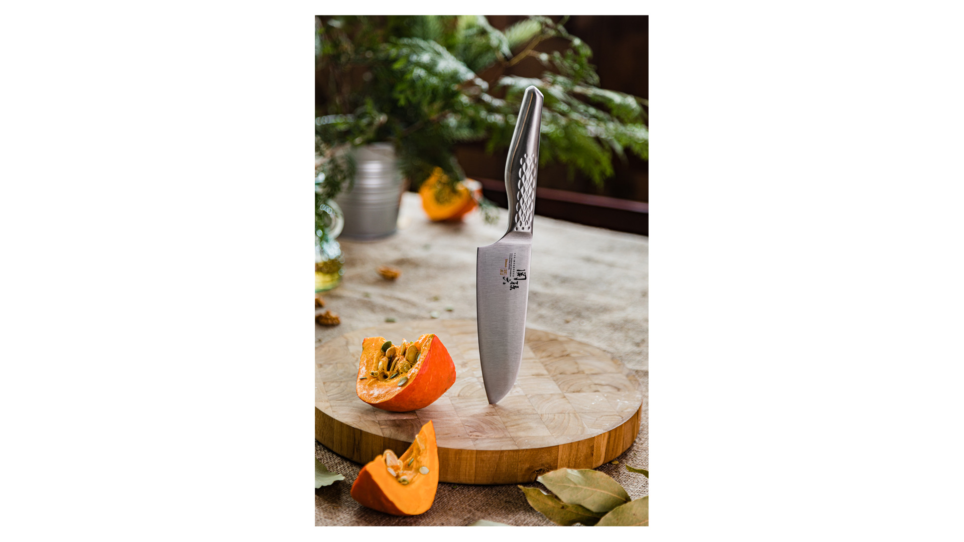 Нож кухонный Сантоку KAI Магороку Шосо 14,5 см, сталь кованая нержавеющая