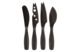 Набор мини-ножей для всех видов сыра Boska Монако+ 19х19см, 4шт, сталь,, чёрный, п/к