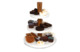 Блюдо сервировочное трехъярусное Boska Шоколад 23см, мрамор