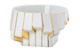 Чаша Rosenthal Полосы 16см, фарфор, белая, золотая (Заха Хадид)