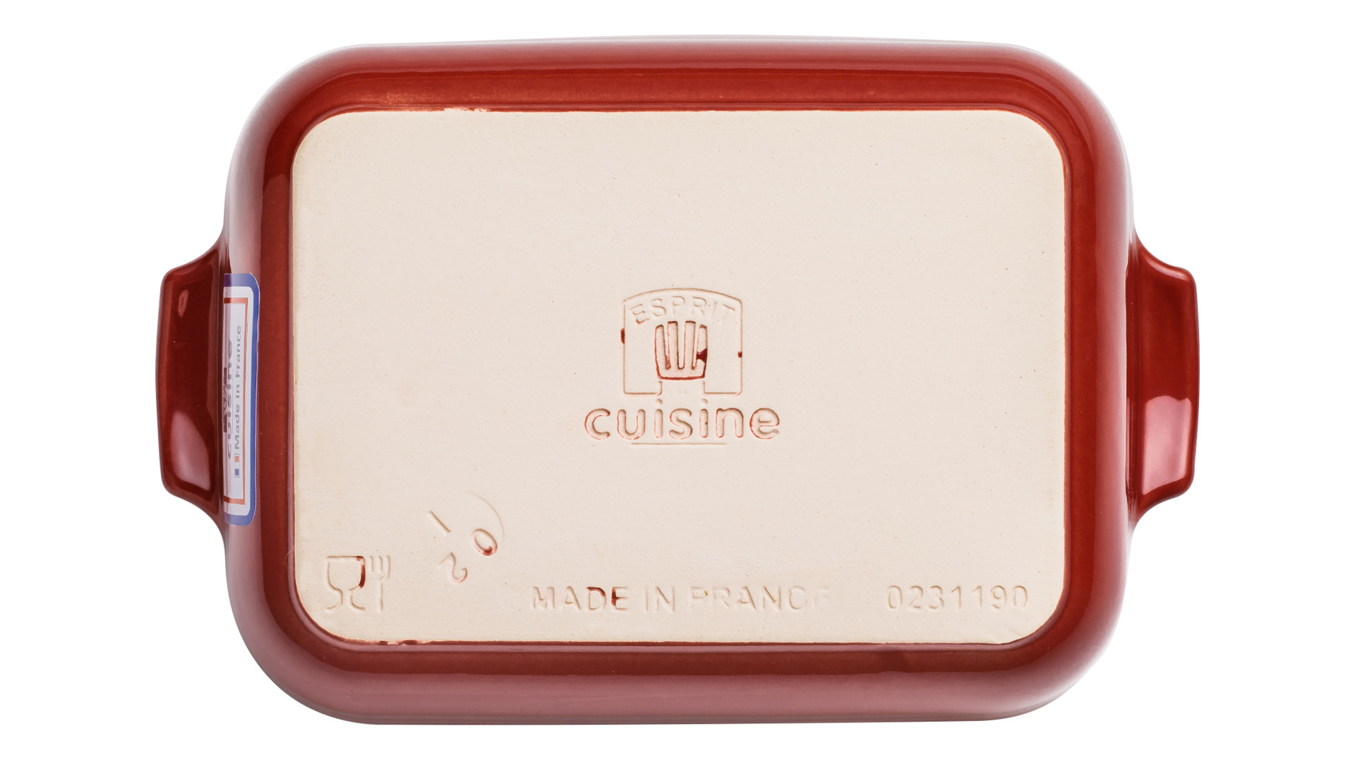 Форма для запекания прямоугольная Esprit de cuisine 19,4x13 см, 500 мл, малиновая