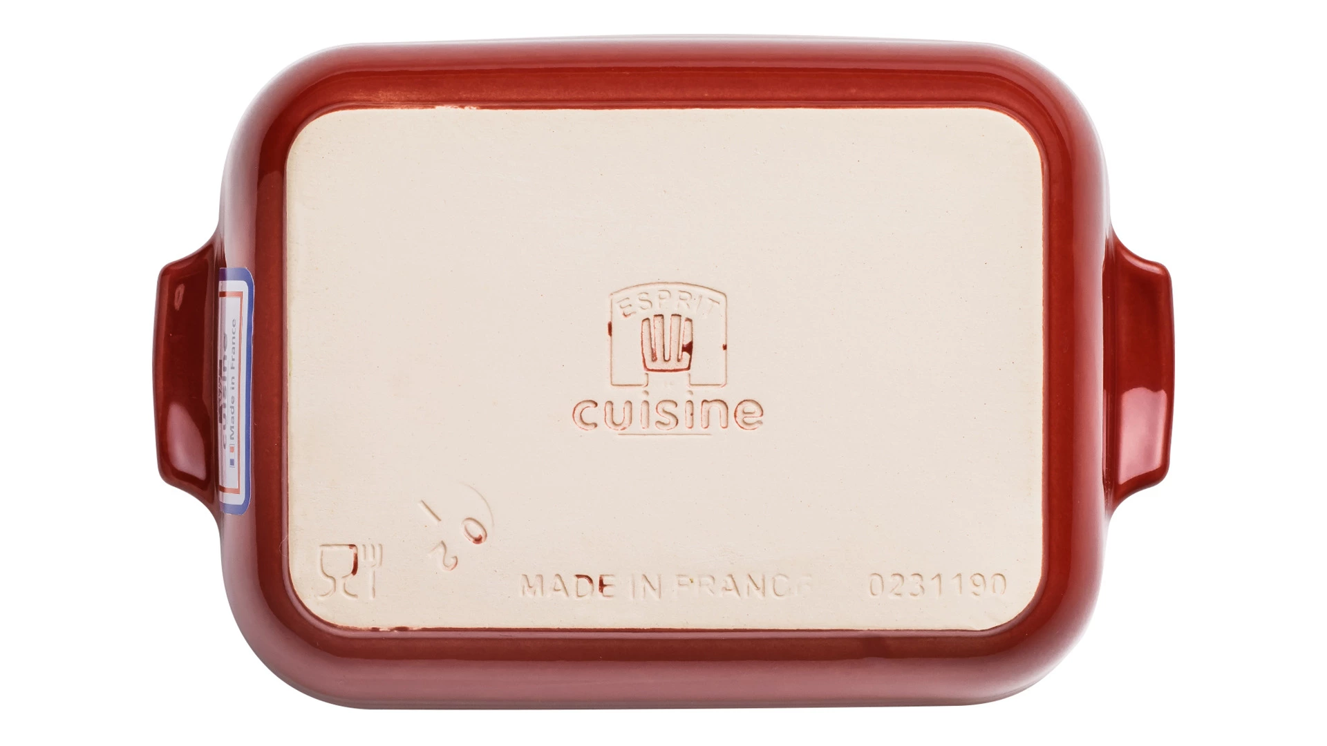 Форма для запекания прямоугольная Esprit de cuisine  19,5x13 см, 500 мл, керамика, малиновая