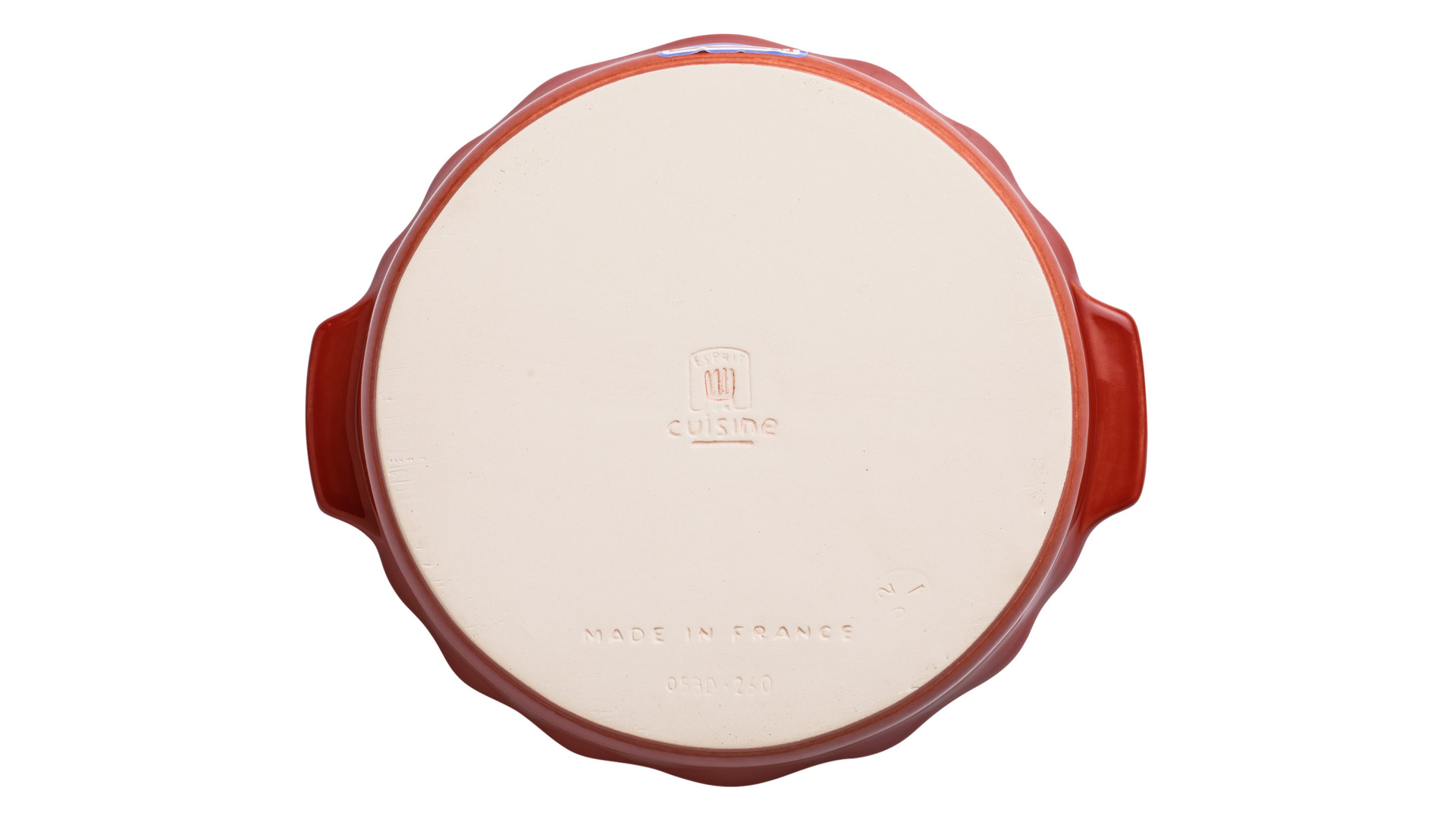 Форма для запекания круглая Esprit de cuisine Festonne d22,5 см, 1,2 л, ручки, вишневая
