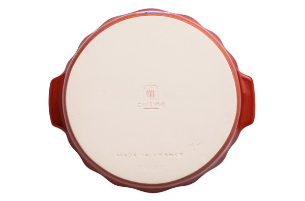 Форма для запекания круглая Esprit de cuisine Festonne d22,5 см, 1,2 л, ручки, вишневая