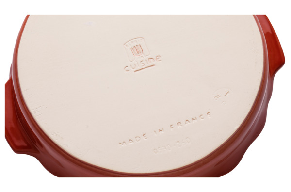 Форма для запекания круглая Esprit de cuisine Festonne d22,5 см, 1,2 л, ручки, вишневая