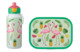 Набор детский ланч-бокс и бутылка для воды Mepal 400мл+750мл (фламинго)