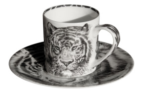 Чашка для эспрессо с блюдцем Taitu Дикий нрав Тигр 100 мл