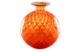 Ваза Venini Монофиори Баллотон 24,5х21,5см (оранжевая, окантовка индиго)