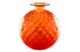 Ваза Venini Монофиори Баллотон 16,5х14см (оранжевая, окантовка индиго)