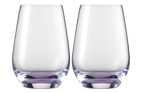 Набор бокалов для воды Zwiesel Glas Прикосновение цвета 397 мл, 2 шт, пурпурный, п/к