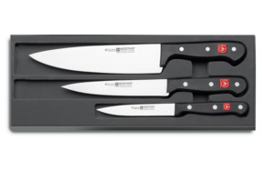 Набор кухонных ножей Wuesthof Gourmet, 3 шт, сталь молибден-ванадиевая