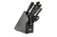Набор кухонных ножей с ножницами и мусатом Wuesthof Classic на черной подставке из ясеня, сталь