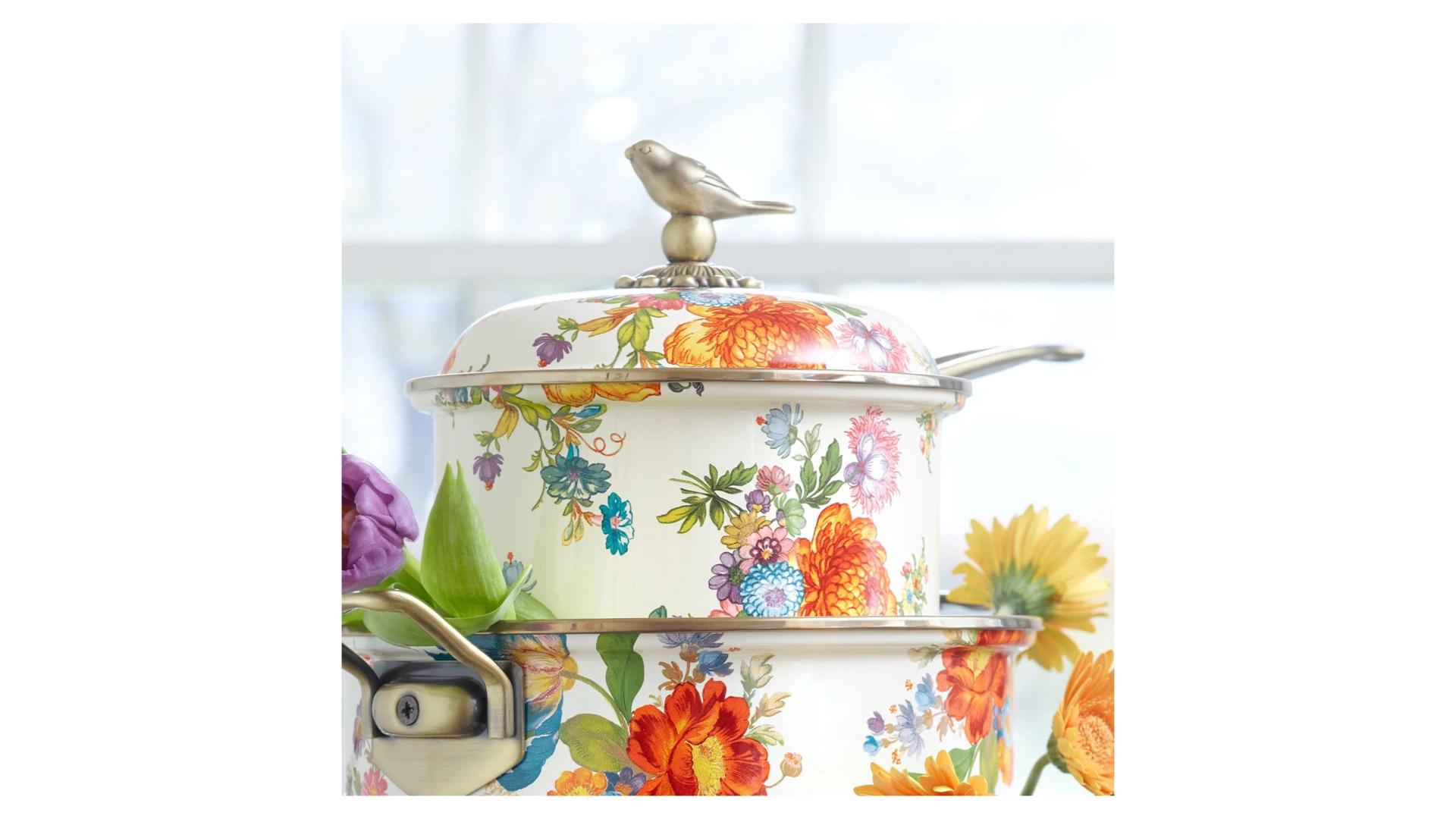 Кастрюля Mackenzie-Childs Flower Market 2,5 л, сталь нержавеющая