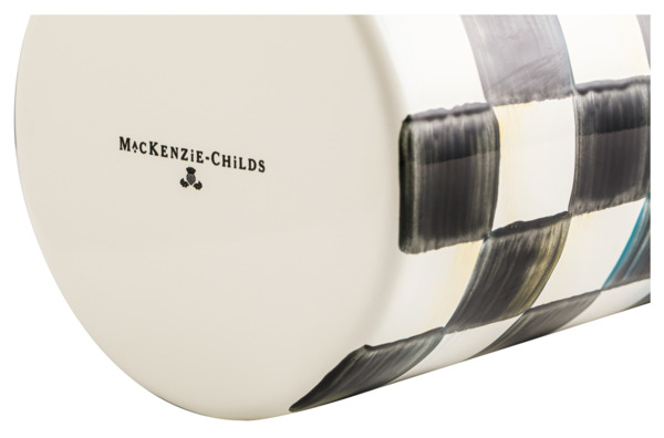 Банка для сыпучих продуктов Mackenzie-Childs Courtly check 13x25 см, сталь нержавеющая