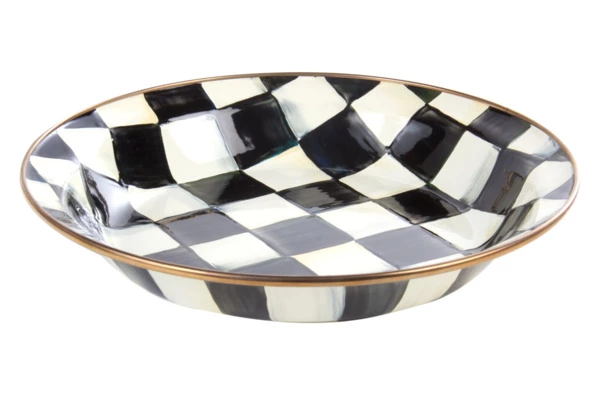 Блюдо для пирога Mackenzie-Childs Courtly Check d24 см, сталь нержавеющая