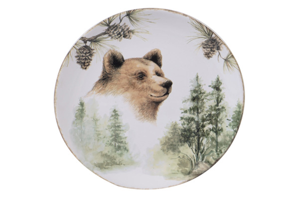 Тарелка закусочная Certified Int. Заповедный лес.Медведь 23 см, керамика